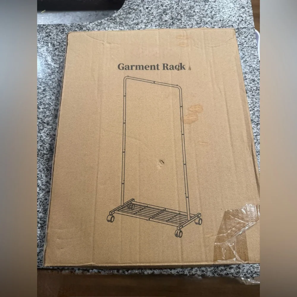 Adjustable Black Garment Rack with Lower Shelf - Home Storage & Organization